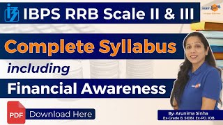 IBPS RRB Scale 2 (GBO) and Scale 3| Complete Syllabus including Financial Awareness | By Arunima Mam