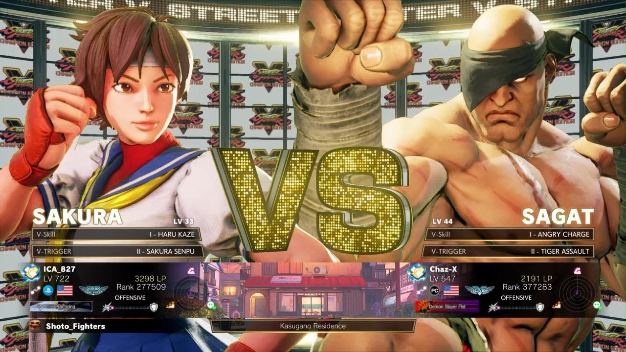 SFVCE: [CASUAL MATCH]: ICA_827 (Sakura) VS Chaz-X (Sagat)