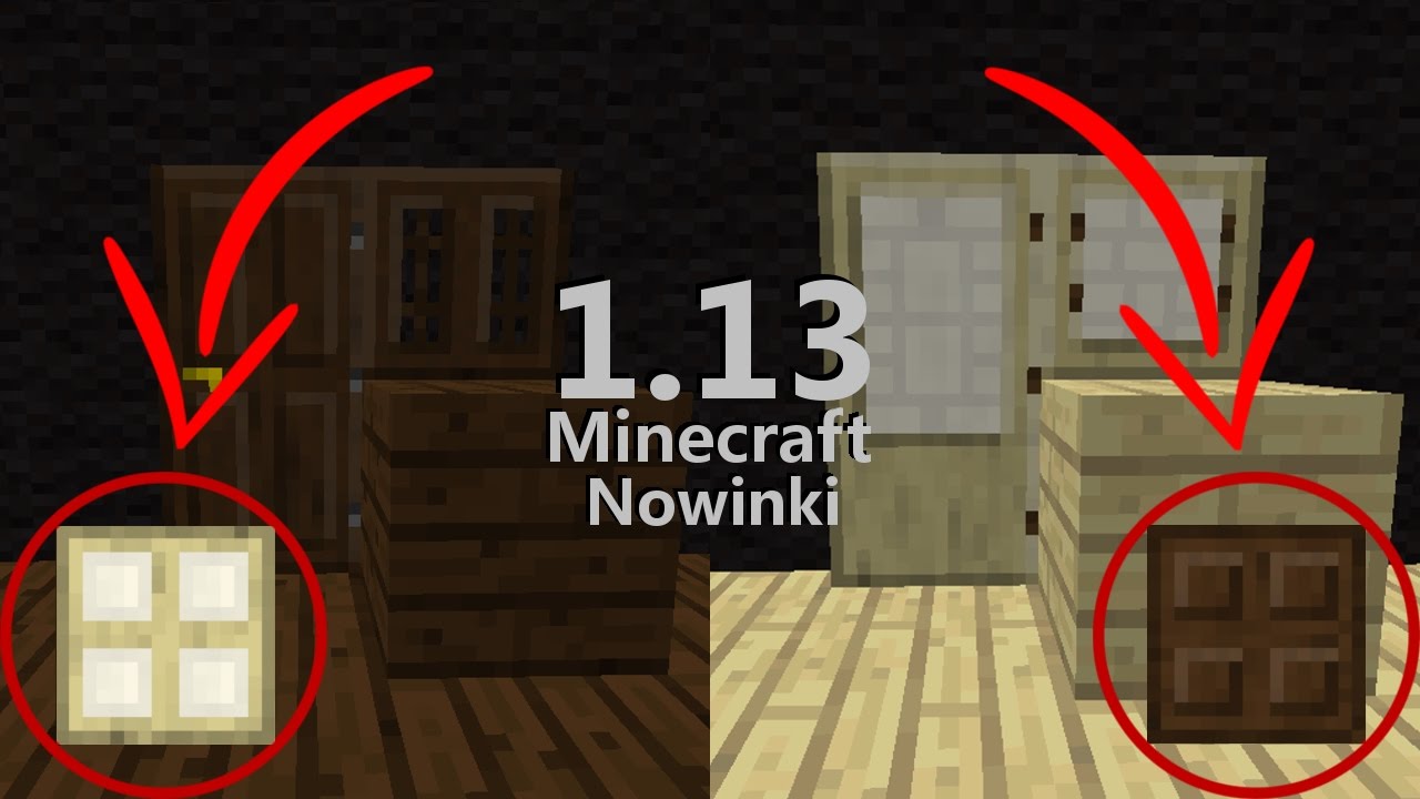 Minecraft 1.13 Nowinki: Nowe Trapdoory! Trapdory ze Wszystkich Rodzajów Drewna!