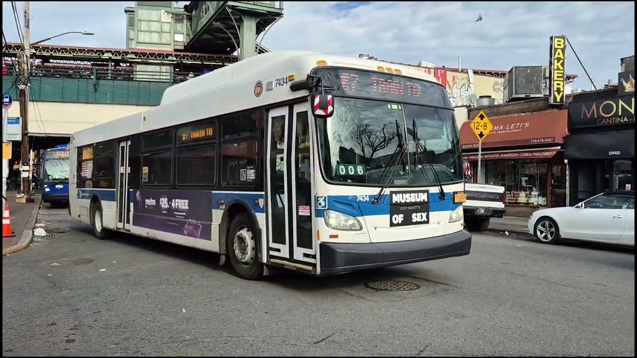 MTA: 2015 New Flyer XD40 #7434 T324 7 shuttle ride from 111 St to