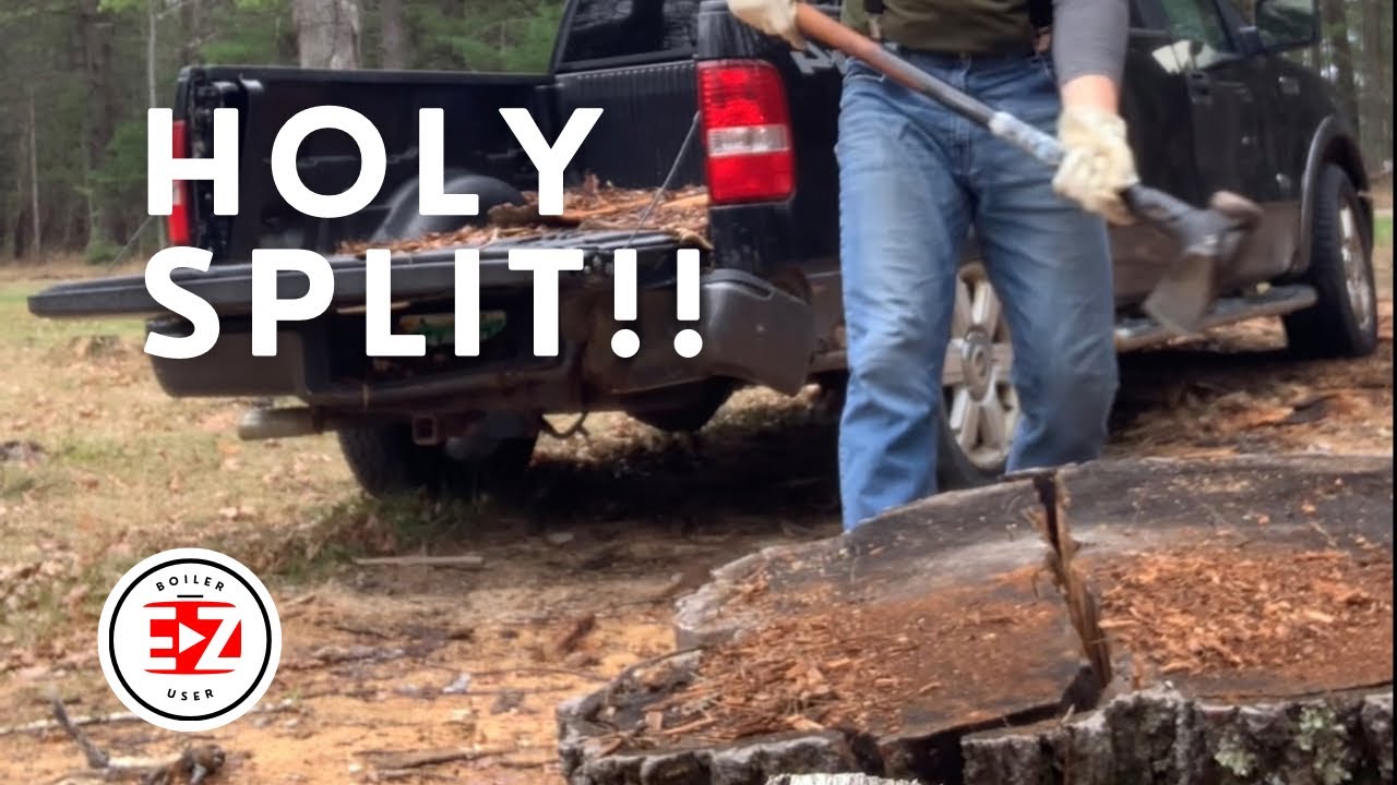 Splitting Massive Rounds with Fiskars Maul! - YouTube