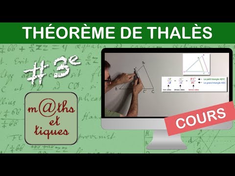 LE COURS : Théorème de Thalès - Troisième