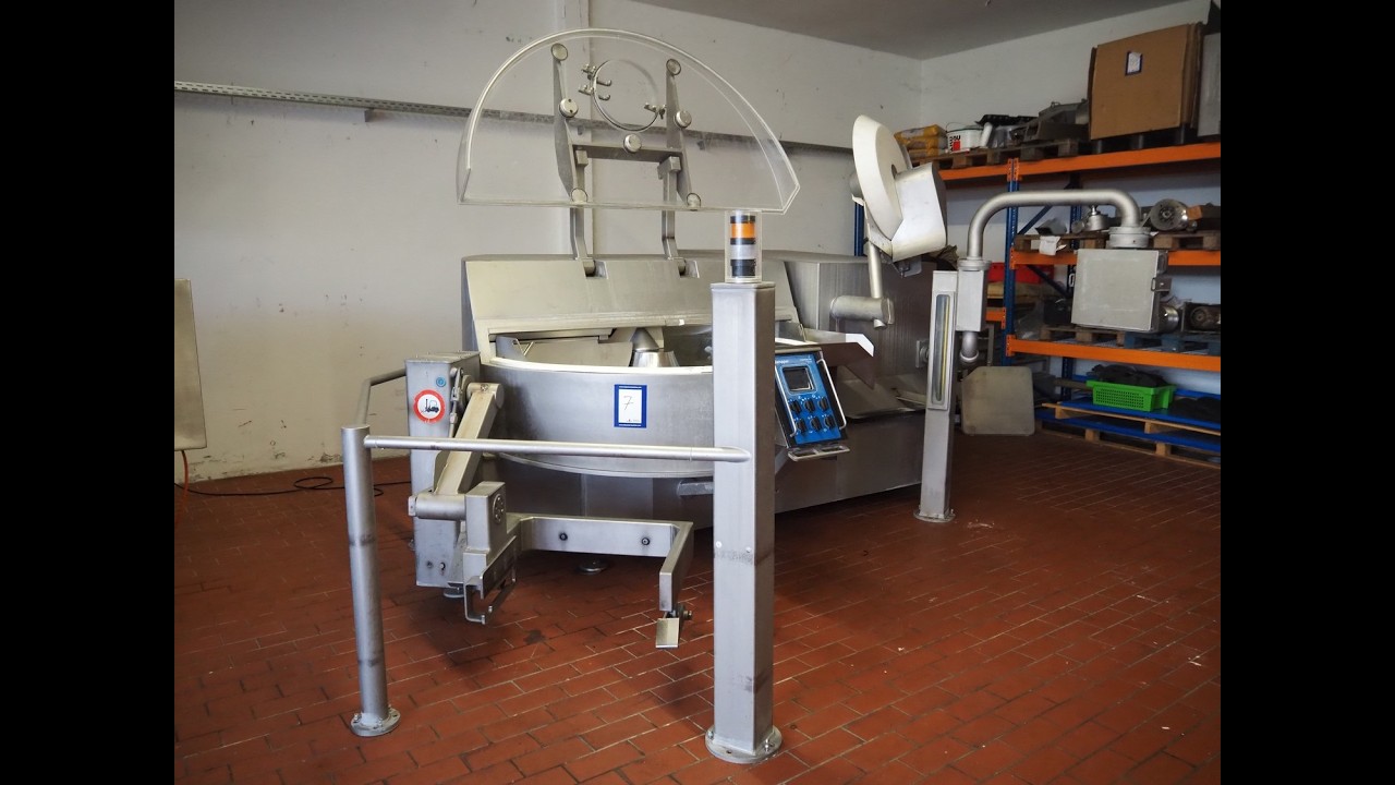 2083-7: Tipper Tie Alpina AG bowl cutter with lifter for meat bins and ejector