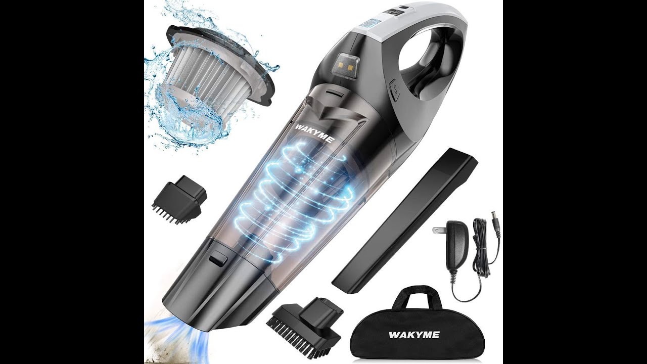 WAKYME Handheld Wet/Dry Vacuum Cleaner Dust Buster 9000PA Test and