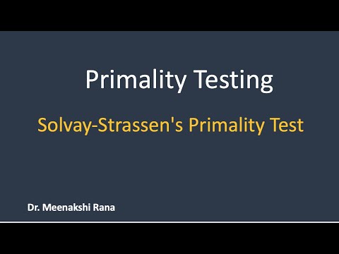 Primality |Part 2| Solvay-Strassen&rsquo;s Primality Test