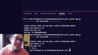 Porgrama que calcula IMC em python | Eliedson Silva