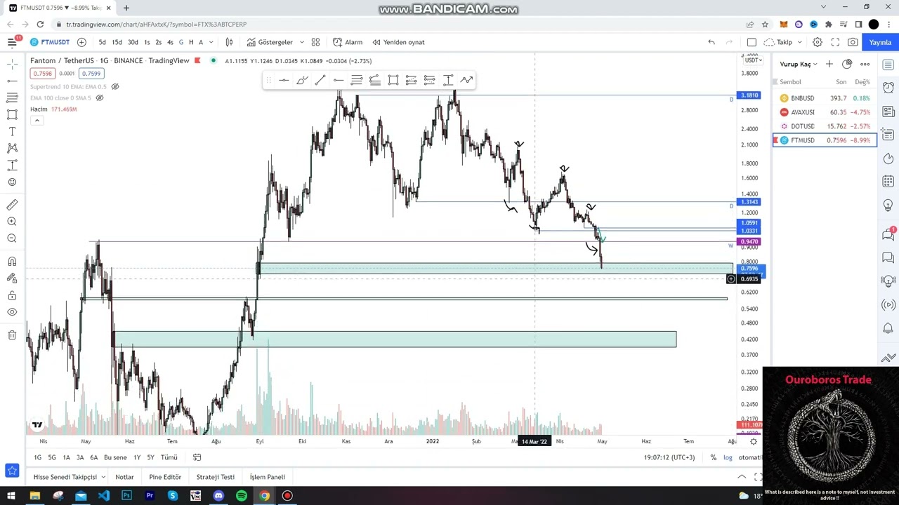 FTM COIN SUITABLE BUY AND SUPPORT LEVELS(HTF)