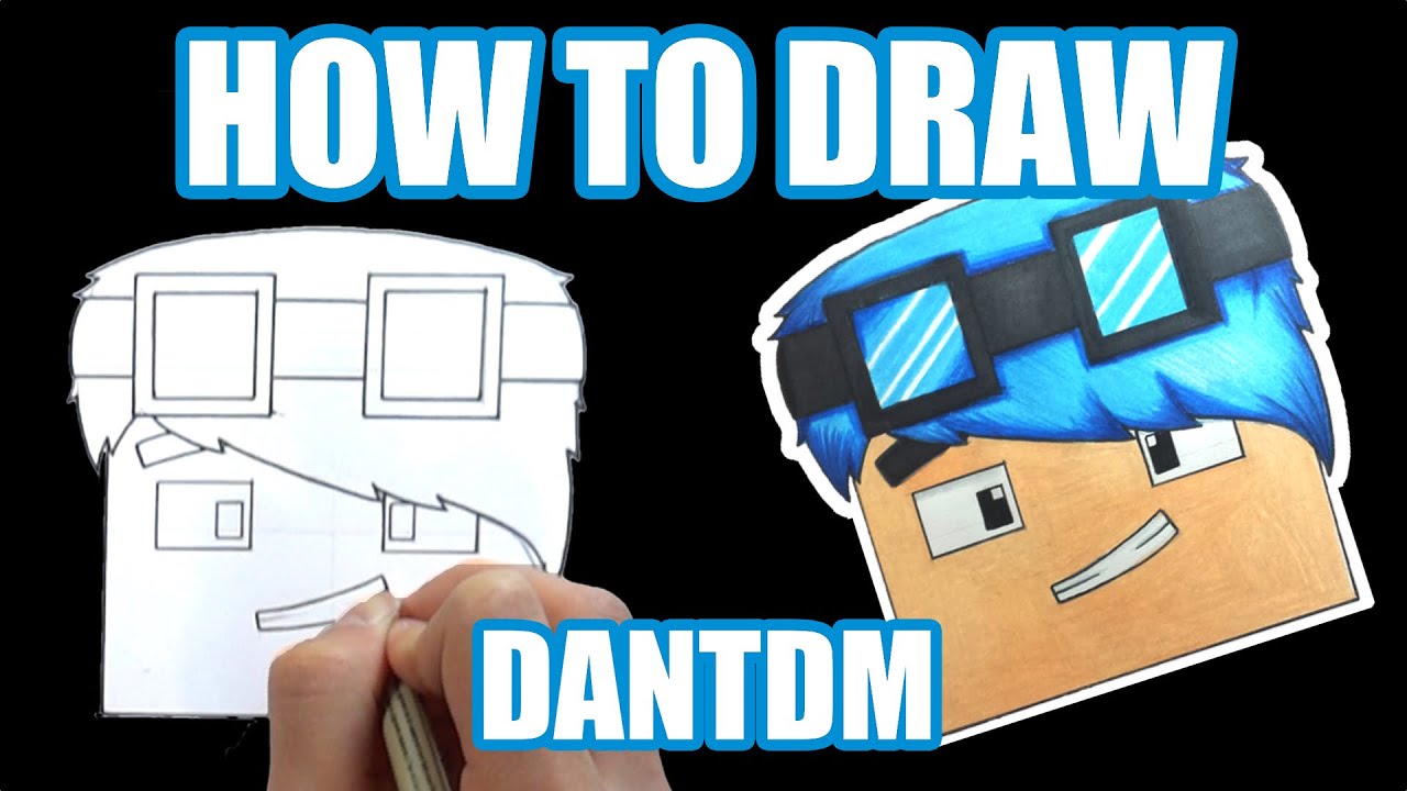 How To Draw Dantdm Step By Step Tutorial By Justsketchit - custom roblox christmas red nose day iphone 8 plus case by mdk art