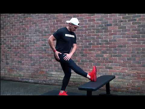 Front Foot Elevated Hamstring Stretch with Internal Rotation