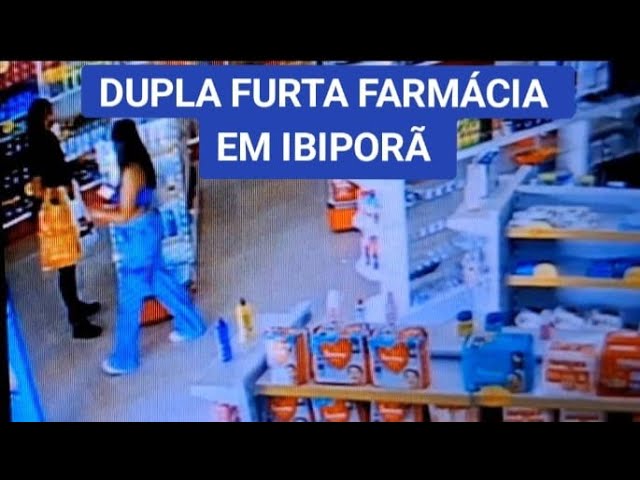 DUPLA FLAGRADA PELAS CÂMERAS FURTANDO FARMÁCIA EM IBIPORÃ 