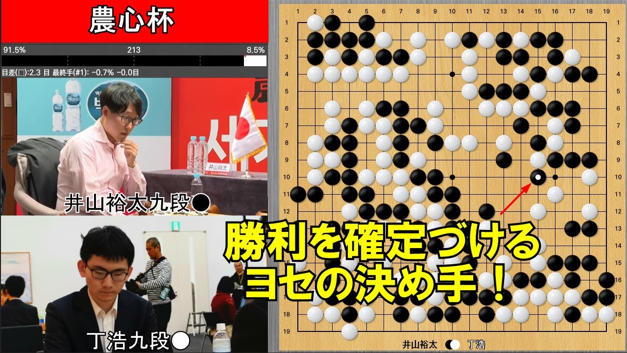 【農心杯】井山九段、神がかり的なヨセでヨセ勝負制す！