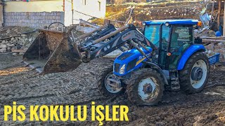 Pis Kokulu İşler 💩 - İneklerin Gübresini Temizledik - New Holland Td75D
