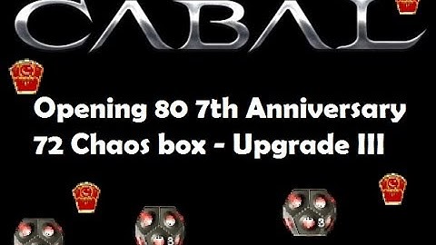 Cabal online Opening 7th Anniversary and Chaos box Upgrade III