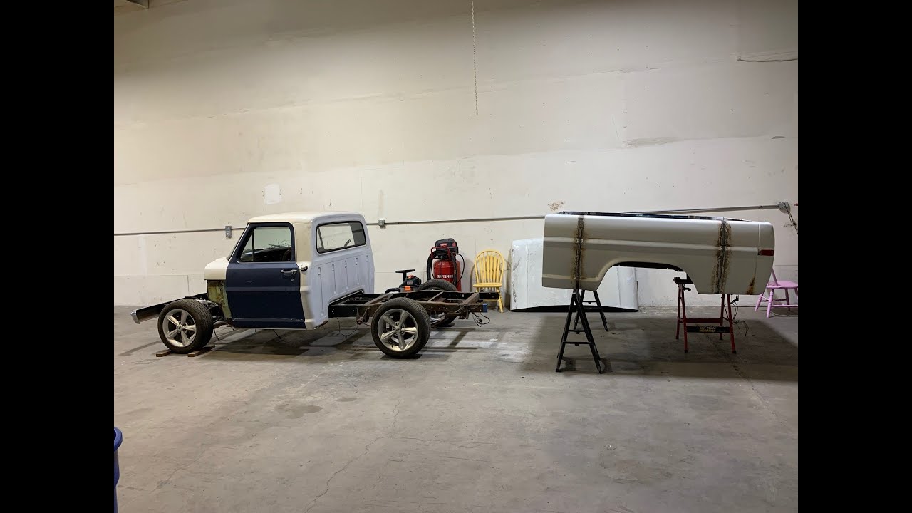 1971 F100 Long Bed to Short Bed Conversion Bed Crossmember Clearance