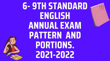 6- 9th standard English Annual Exam Pattern and Portions.2021-2022