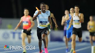 Botswana takes stunning 4x400 relay title after Team USA's heat disqualification | NBC Sports