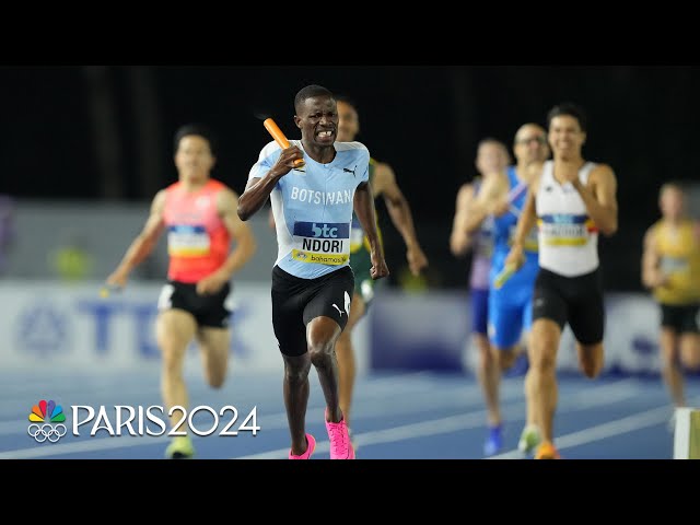 Botswana takes stunning 4x400 relay title after Team USA