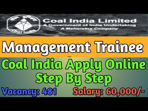 Coal India MT Apply Online | CIL Management Trainee through CBT 2022 Online Form Step by Step