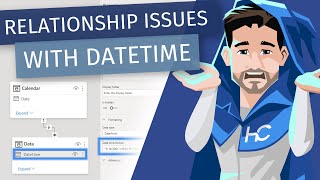 relationship issues with datetime data types in power bi