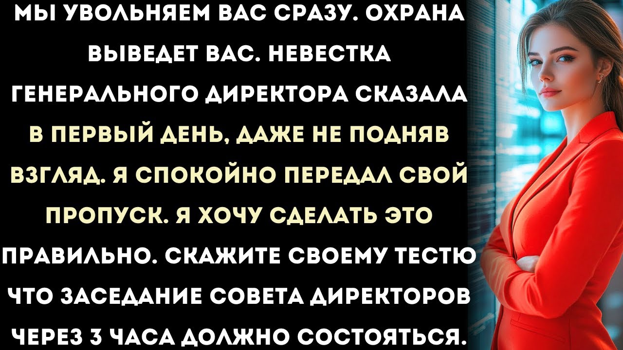 уволен в первый день, я раскрыл свои 72% владения компанией,