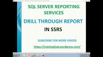 24 Drill through Reports in SSRS