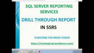 24 Drill through Reports in SSRS