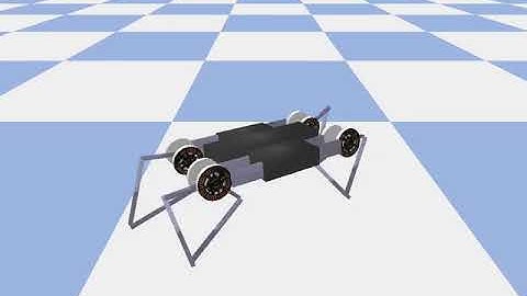 Minitaur quadruped Reinforcement Learned gait (PPO)