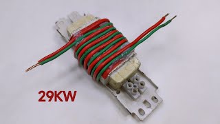 Free Energy Generator 29Kw 240V Powerful Electricity With Coper Wire Use Magnet Idea