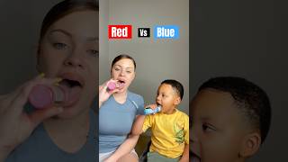 Red Vs Blue Candy Challenge With My 3 Year Old  #shorts