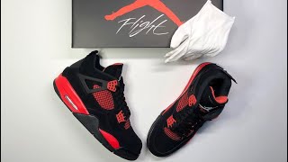 Air Jordan 4 Retro Red Thunder Unboxing, Details