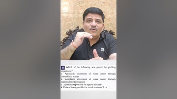 NEET 2022 (Abroad Paper) PYQ - Transport in Plants - 2 Similar MCQ Answers in Video Description