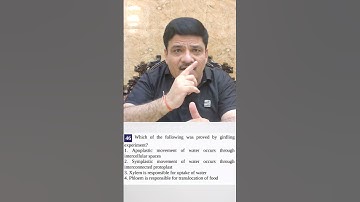 NEET 2022 (Abroad Paper) PYQ - Transport in Plants - 2 Similar MCQ Answers in Video Description