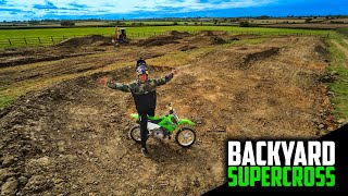 BUILDING A HUGE PIT BIKE SUPERCROSS TRACK IN MY GARDEN!!