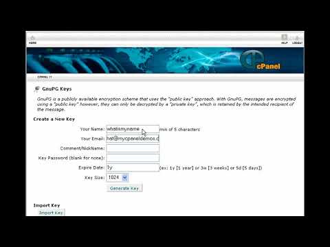Generate or import GnuPG Keys to encrypt messages using a public key that can only be decrypted by a