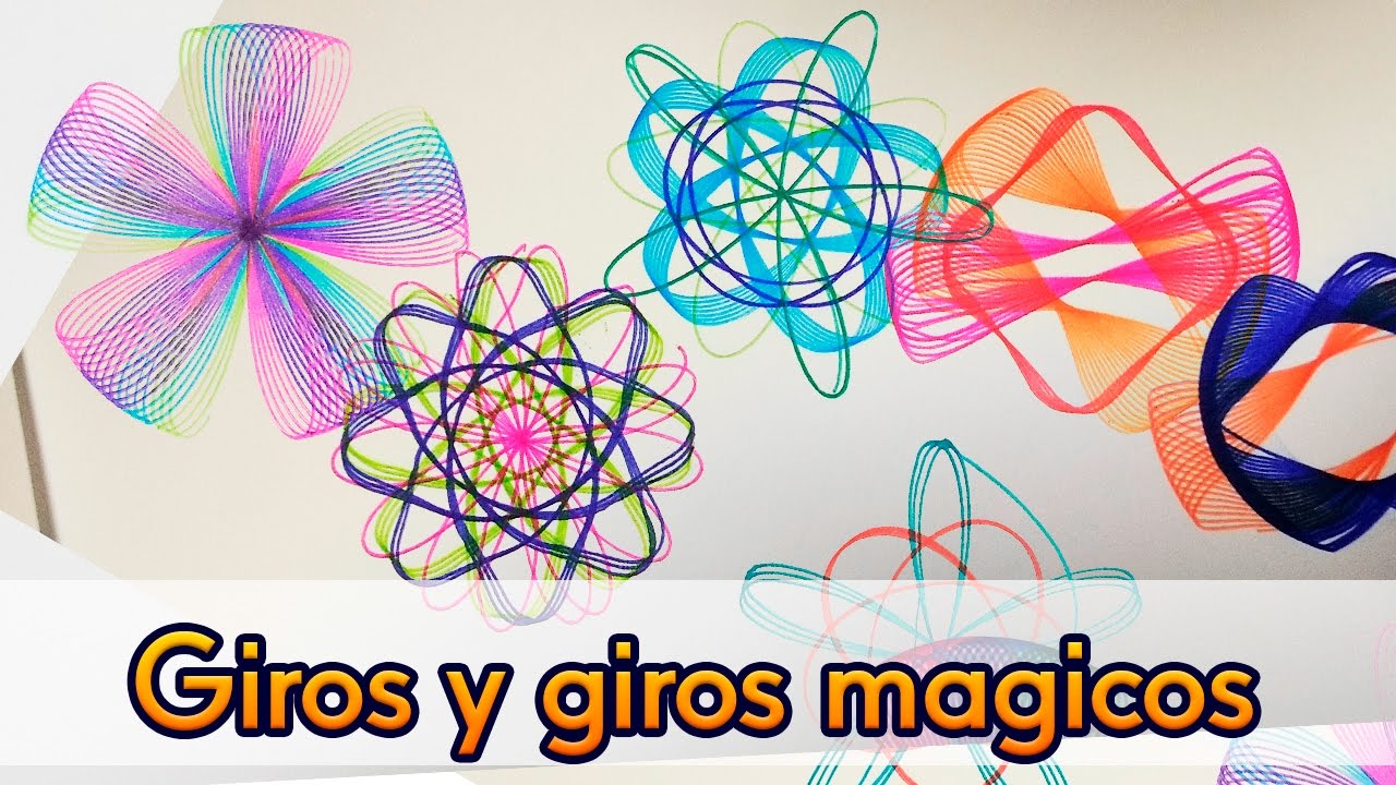 Dibujamos formas geométricas con un espirógrafo y bolígrafos de colores |  ArtGio - YouTube