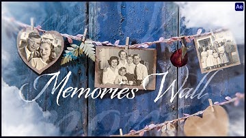 Memories Wall Cinematic Slideshow Intro 🎥 After Effects Template 🎞️