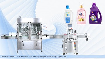 HYPF-5000S-6+HYXG-4C Automatic 1L-5L Laundry Detergent Barrel Filling Capping Line