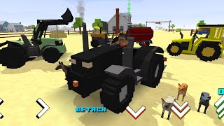 Blocky Farm & Racing Simulator - трактор #FARMmode | Android and IOS Game screenshot 4