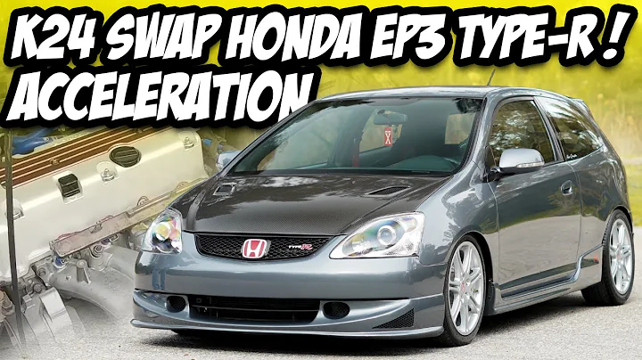 HONDA CIVIC TYPE R EP3 / K24 Engine Swap / 100-200 Km/h Autobahn Acceleration / Epic VTEC Sound !