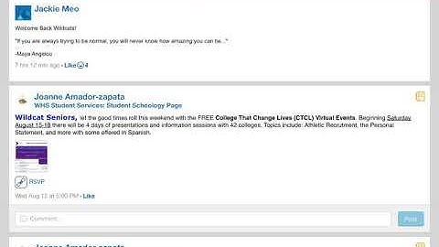 Schoology organization tips for students
