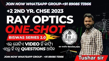 CHSE 2023 || OPTICS ONE SHOT  (PART-2)  || BISWAS SERIES 2.0 ||MAHA MARATHAN SERIES