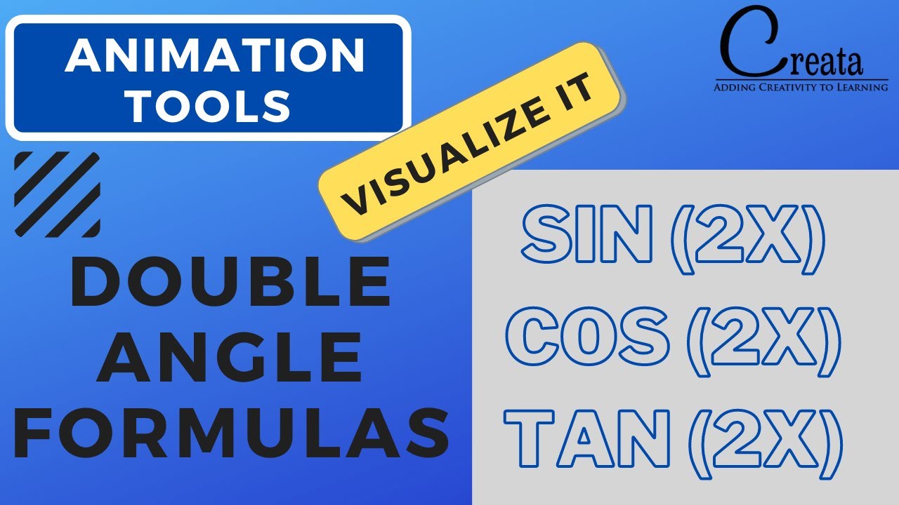 Double Angle Formulas Sin 2x Cos 2x Tan 2x Trigonometry Creata Classes Youtube Double Angle Formulas Sin 2x Cos 2x Tan 2x Trigonometry Creata Classes Youtube