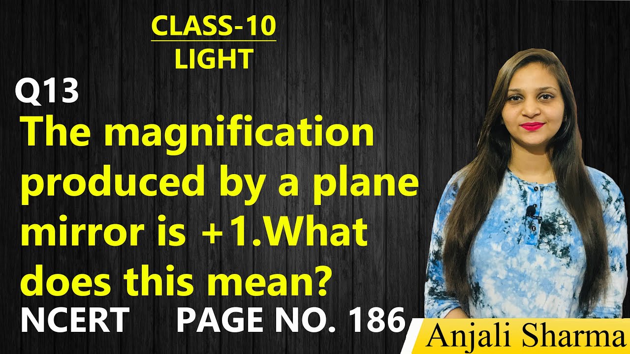 The magnification produced by a plane mirror is +1. What does this mean