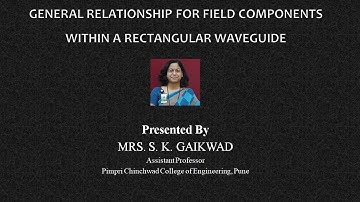 General relationship for field components within a rectangular waveguides