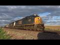 CSX SD70MAC leads a UP empty ethanol Westbound near Luzerne, IA!