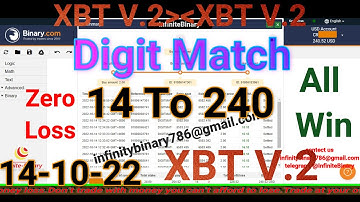 Digit Match Binary Bot 100% working || XBT V.2 BOT || No Loss