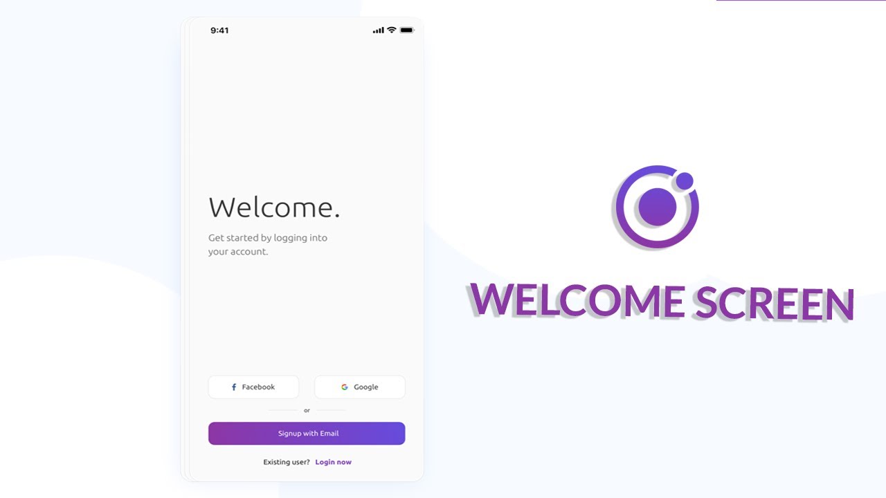 Ionic 5 Beautiful Welcome Screen Ui Design Youtube