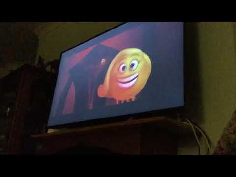 The emoji movie smilers creepy face in slow motion