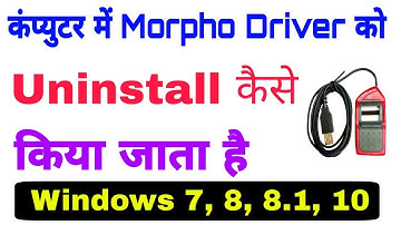 How to Uninstall Morpho Driver | How to Uninstall Computer Drivers | UninstallDriver