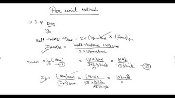 PER UNIT METHOD ( POWER SYSTEM)